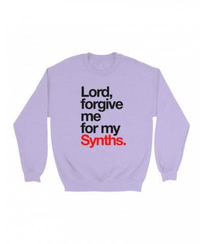 Music Life Colorful Sweatshirt | Forgive Me For My Synths Sweatshirt $13.67 Sweatshirts