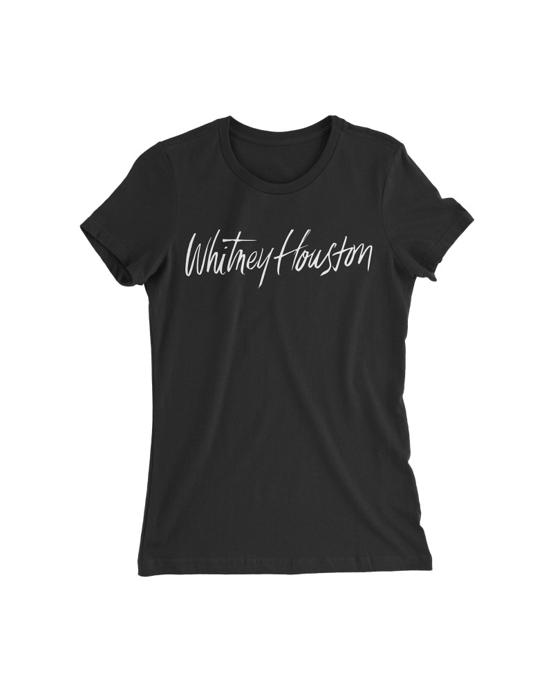 Whitney Houston Woman's Fit Logo Tee in Black *LIMITED EDITION* $17.35 Shirts