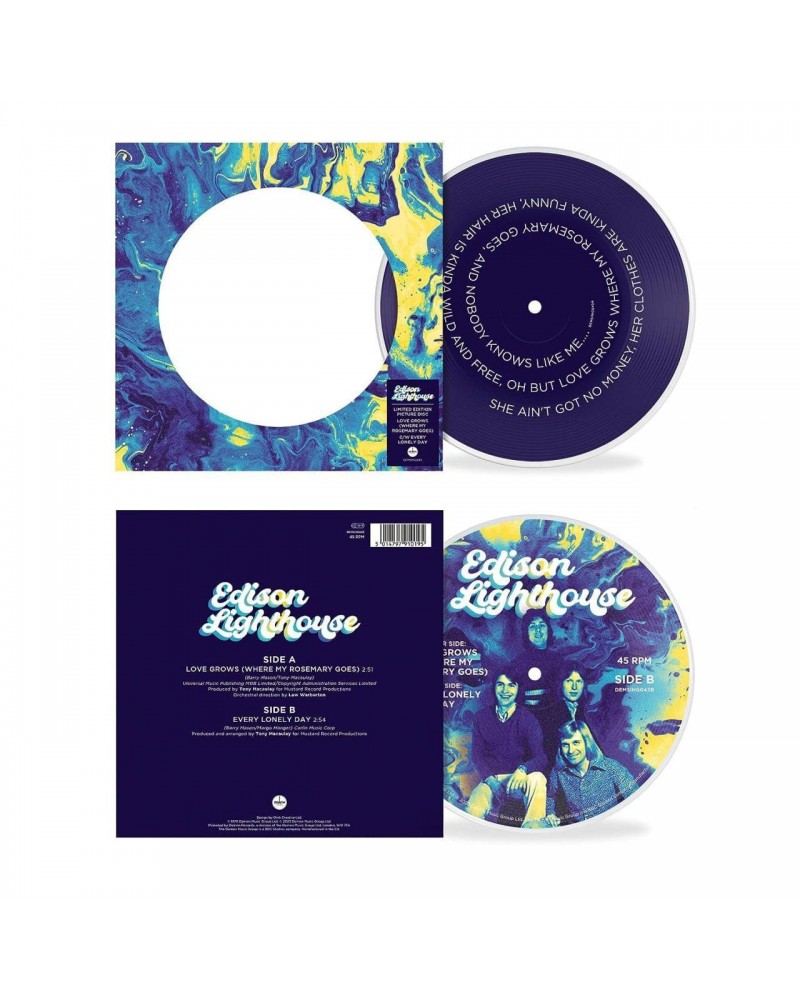 Edison Lighthouse Love Grows (Where My Rosemary Goes) [7"/Picture Disc] Vinyl Record $10.99 Vinyl