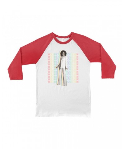 Whitney Houston 3/4 Sleeve Baseball Tee | Nothing But Love Pastel Rainbow Album Photo Image Shirt $8.57 Shirts