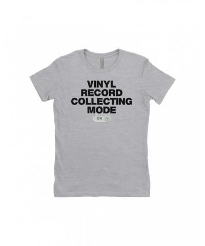 Music Life Ladies' Boyfriend T-Shirt | Vinyl Record Collecting Mode On Shirt $5.16 Shirts