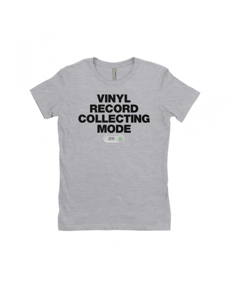 Music Life Ladies' Boyfriend T-Shirt | Vinyl Record Collecting Mode On Shirt $5.16 Shirts