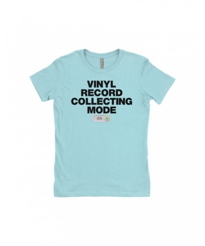 Music Life Ladies' Boyfriend T-Shirt | Vinyl Record Collecting Mode On Shirt $5.16 Shirts