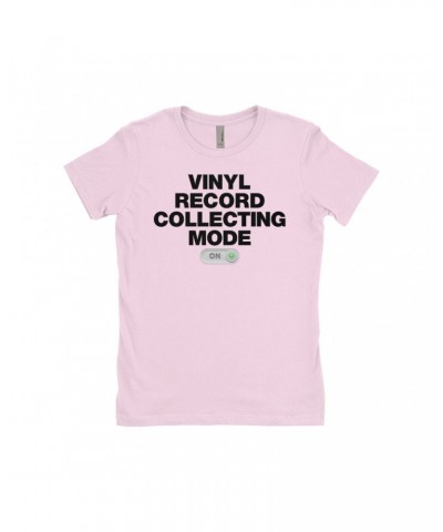 Music Life Ladies' Boyfriend T-Shirt | Vinyl Record Collecting Mode On Shirt $5.16 Shirts