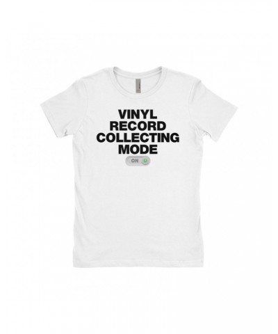 Music Life Ladies' Boyfriend T-Shirt | Vinyl Record Collecting Mode On Shirt $5.16 Shirts