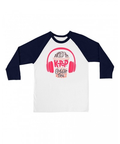 Music Life 3/4 Sleeve Baseball Tee | Kpop Fueled Shirt $10.49 Shirts