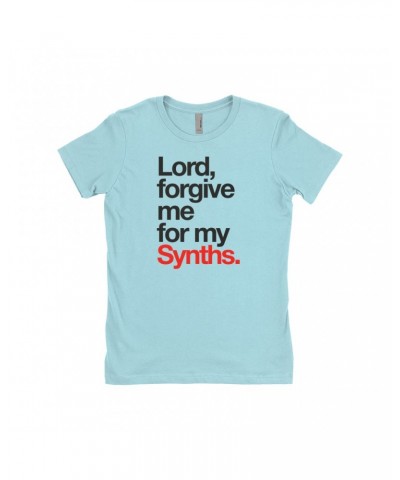 Music Life Ladies' Boyfriend T-Shirt | Forgive Me For My Synths Shirt $6.23 Shirts