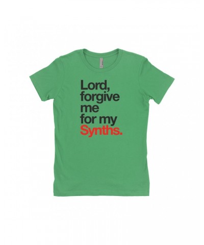 Music Life Ladies' Boyfriend T-Shirt | Forgive Me For My Synths Shirt $6.23 Shirts