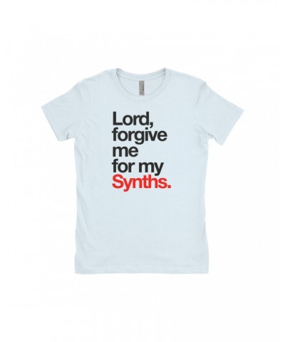 Music Life Ladies' Boyfriend T-Shirt | Forgive Me For My Synths Shirt $6.23 Shirts