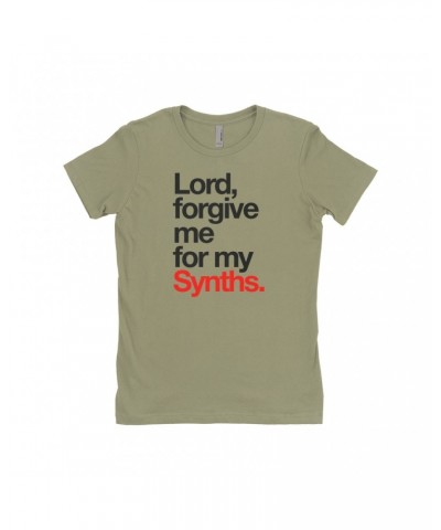 Music Life Ladies' Boyfriend T-Shirt | Forgive Me For My Synths Shirt $6.23 Shirts