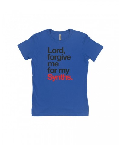 Music Life Ladies' Boyfriend T-Shirt | Forgive Me For My Synths Shirt $6.23 Shirts