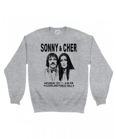 Sonny & Cher Sweatshirt | Cleaveland Hall Concert Poster Sweatshirt $9.02 Sweatshirts