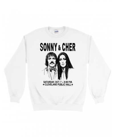 Sonny & Cher Sweatshirt | Cleaveland Hall Concert Poster Sweatshirt $9.02 Sweatshirts