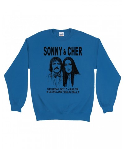 Sonny & Cher Sweatshirt | Cleaveland Hall Concert Poster Sweatshirt $9.02 Sweatshirts