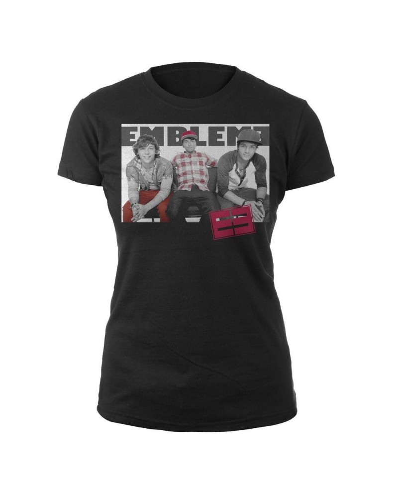 Emblem3 Red Plaid Photo Girl's Tee $6.45 Shirts