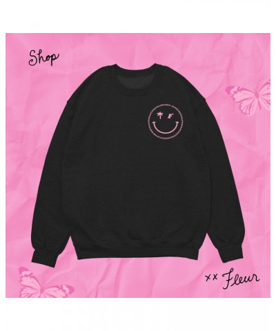 Fleurie SMILEY BLACK CREWNECK $7.01 Sweatshirts