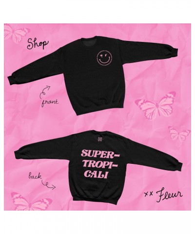 Fleurie SMILEY BLACK CREWNECK $7.01 Sweatshirts