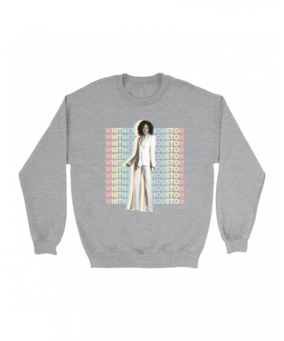 Whitney Houston Sweatshirt | Nothing But Love Pastel Rainbow Album Photo Image Sweatshirt $14.84 Sweatshirts