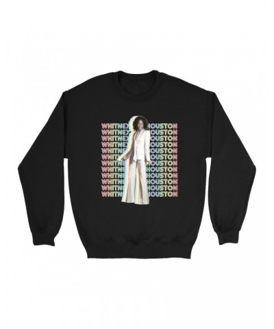 Whitney Houston Sweatshirt | Nothing But Love Pastel Rainbow Album Photo Image Sweatshirt $14.84 Sweatshirts