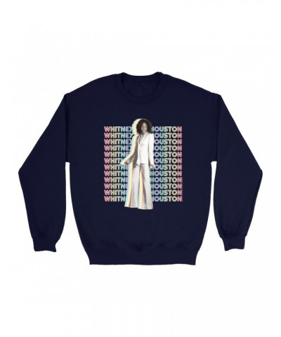 Whitney Houston Sweatshirt | Nothing But Love Pastel Rainbow Album Photo Image Sweatshirt $14.84 Sweatshirts