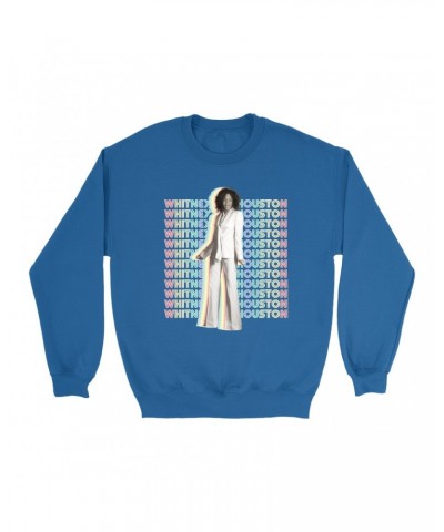 Whitney Houston Sweatshirt | Nothing But Love Pastel Rainbow Album Photo Image Sweatshirt $14.84 Sweatshirts