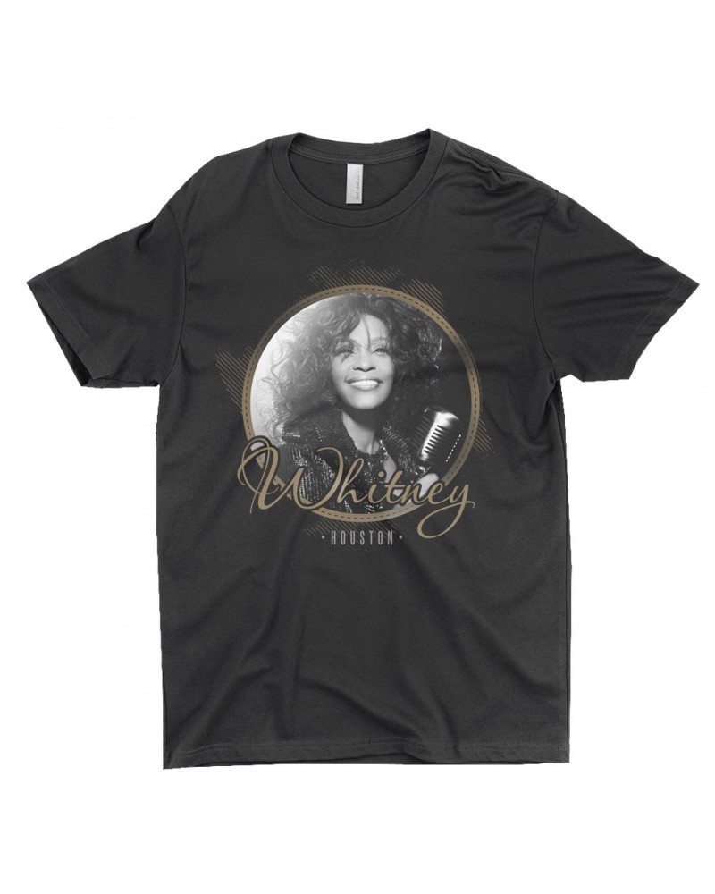 Whitney Houston T-Shirt | Circular Frame And Logo Design Shirt $8.45 Shirts