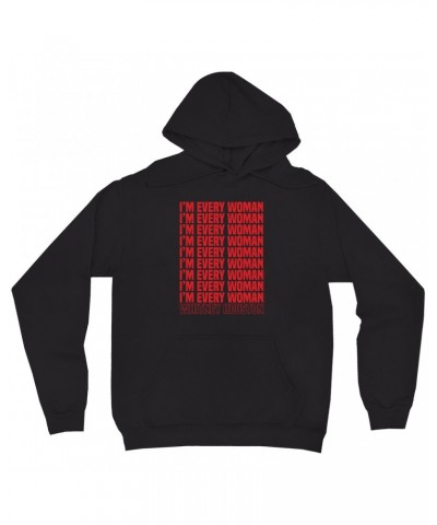 Whitney Houston Hoodie | I'm Every Woman Repeating Red Hoodie $13.32 Sweatshirts