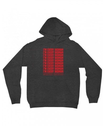 Whitney Houston Hoodie | I'm Every Woman Repeating Red Hoodie $13.32 Sweatshirts