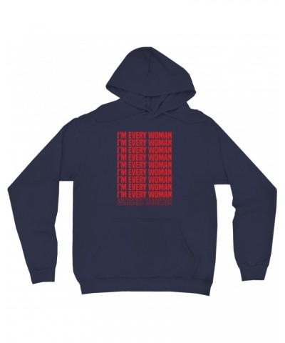 Whitney Houston Hoodie | I'm Every Woman Repeating Red Hoodie $13.32 Sweatshirts