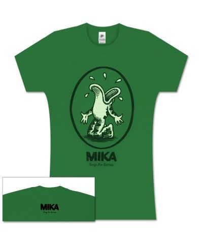 MIKA Green Oval Frog Women's Tee $8.17 Shirts