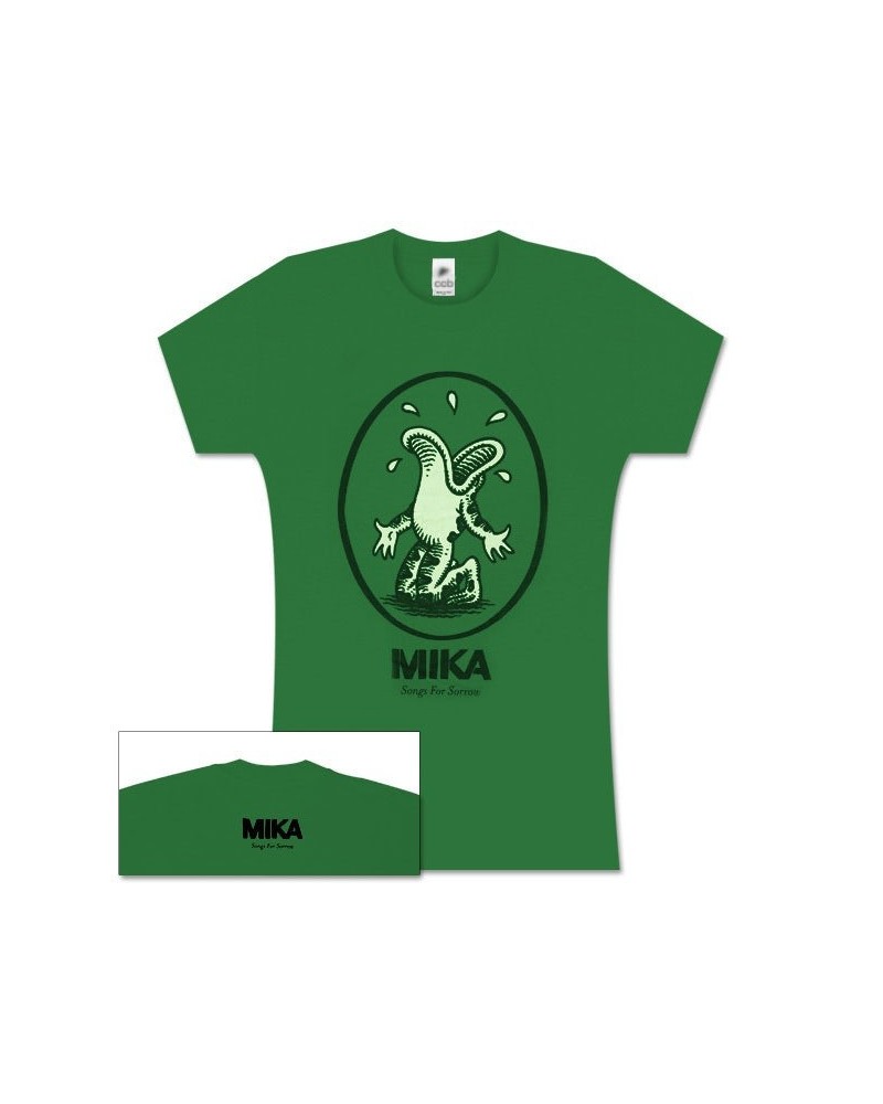 MIKA Green Oval Frog Women's Tee $8.17 Shirts