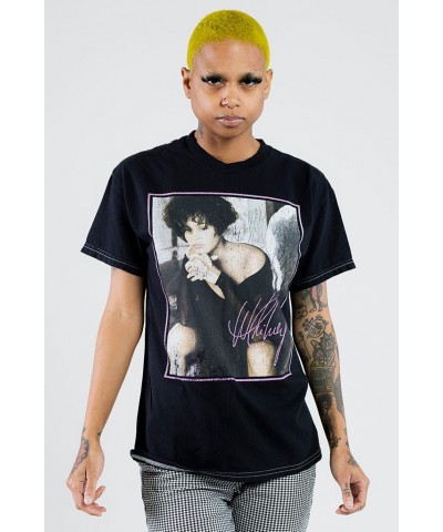 Whitney Houston Vintage Gaze Black T-Shirt $5.44 Shirts