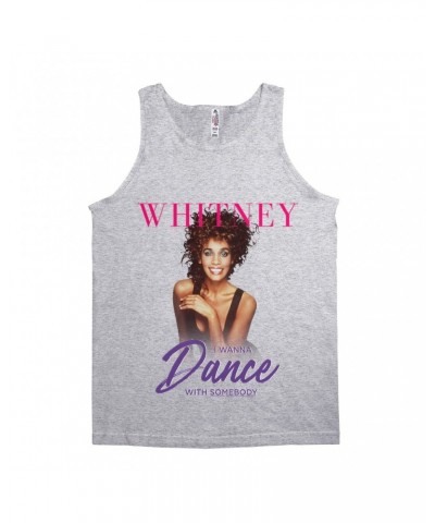 Whitney Houston Unisex Tank Top | I Wanna Dance With Somebody Purple Pink Design Shirt $5.77 Shirts