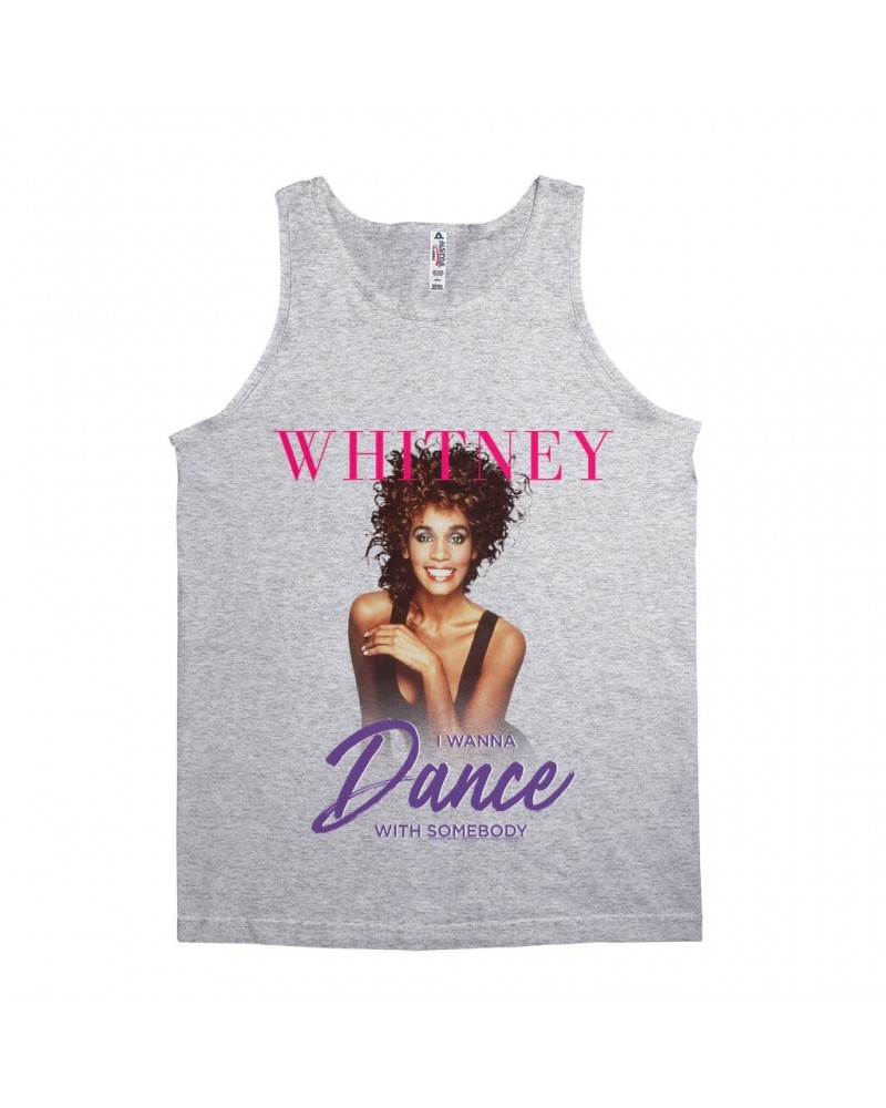 Whitney Houston Unisex Tank Top | I Wanna Dance With Somebody Purple Pink Design Shirt $5.77 Shirts