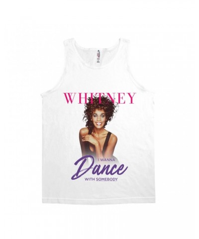 Whitney Houston Unisex Tank Top | I Wanna Dance With Somebody Purple Pink Design Shirt $5.77 Shirts