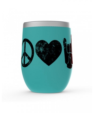 Music Life Wine Tumbler | Peace Love Rock n' Roll Stemless Wine Tumbler $6.96 Drinkware