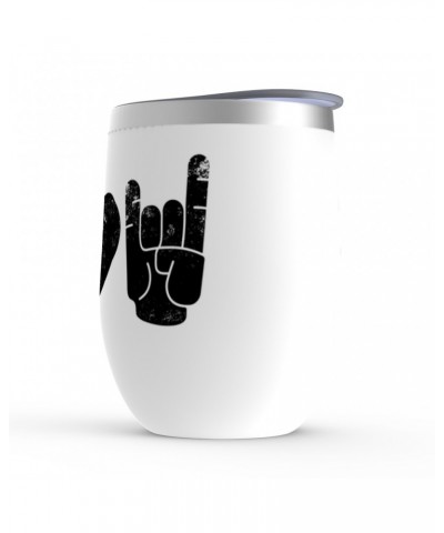 Music Life Wine Tumbler | Peace Love Rock n' Roll Stemless Wine Tumbler $6.96 Drinkware