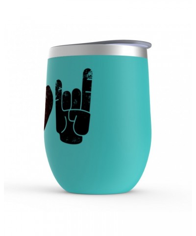 Music Life Wine Tumbler | Peace Love Rock n' Roll Stemless Wine Tumbler $6.96 Drinkware