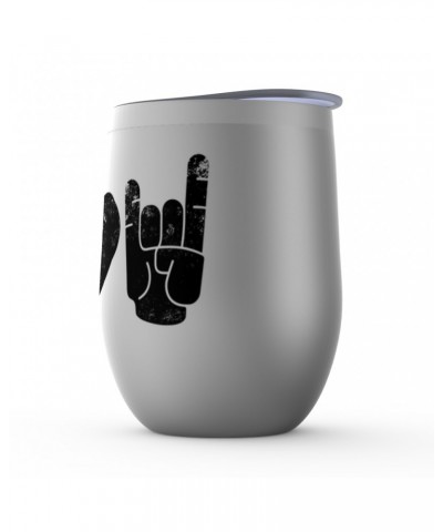 Music Life Wine Tumbler | Peace Love Rock n' Roll Stemless Wine Tumbler $6.96 Drinkware