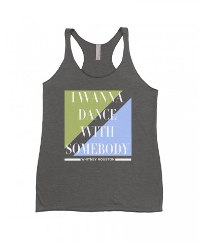 Whitney Houston Ladies' Tank Top | I Wanna Dance With Somebody Classy Pastel Design Shirt $9.65 Shirts