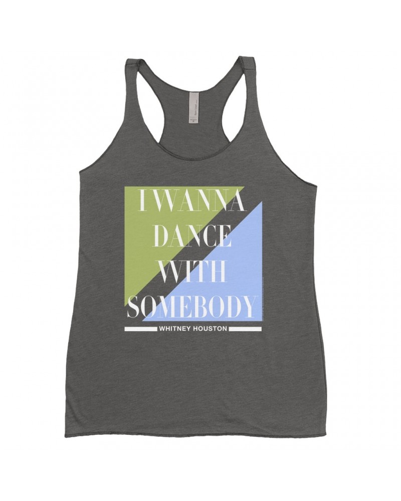 Whitney Houston Ladies' Tank Top | I Wanna Dance With Somebody Classy Pastel Design Shirt $9.65 Shirts