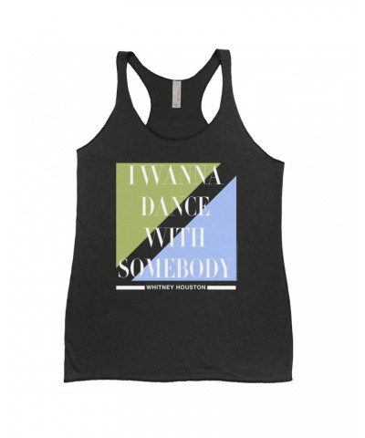 Whitney Houston Ladies' Tank Top | I Wanna Dance With Somebody Classy Pastel Design Shirt $9.65 Shirts