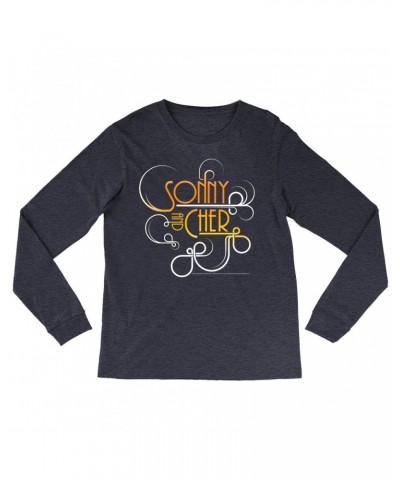 Sonny & Cher Heather Long Sleeve Shirt | Mod TV Retro Logo Shirt $5.62 Shirts