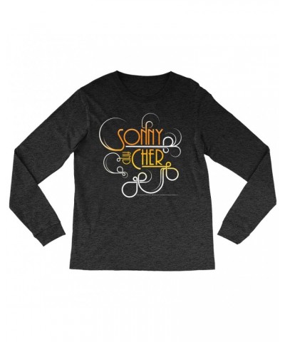 Sonny & Cher Heather Long Sleeve Shirt | Mod TV Retro Logo Shirt $5.62 Shirts