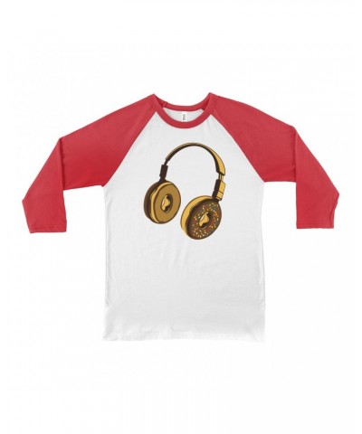 Music Life 3/4 Sleeve Baseball Tee | Delicious Donut Beats Shirt $5.42 Shirts