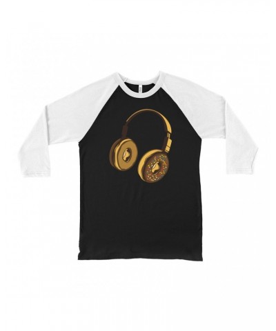 Music Life 3/4 Sleeve Baseball Tee | Delicious Donut Beats Shirt $5.42 Shirts