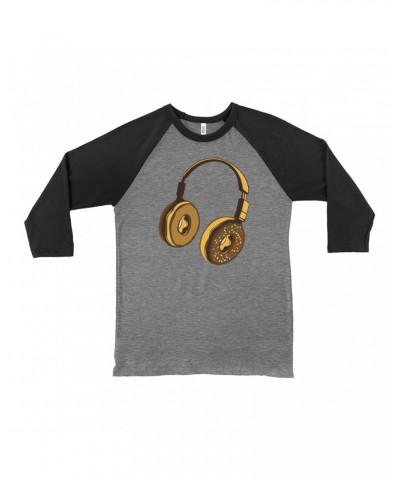 Music Life 3/4 Sleeve Baseball Tee | Delicious Donut Beats Shirt $5.42 Shirts