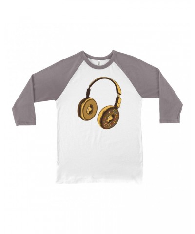 Music Life 3/4 Sleeve Baseball Tee | Delicious Donut Beats Shirt $5.42 Shirts