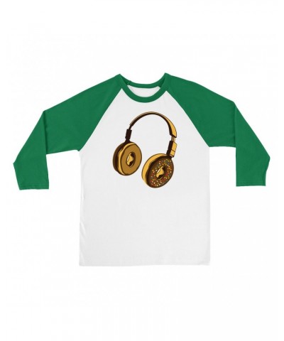 Music Life 3/4 Sleeve Baseball Tee | Delicious Donut Beats Shirt $5.42 Shirts