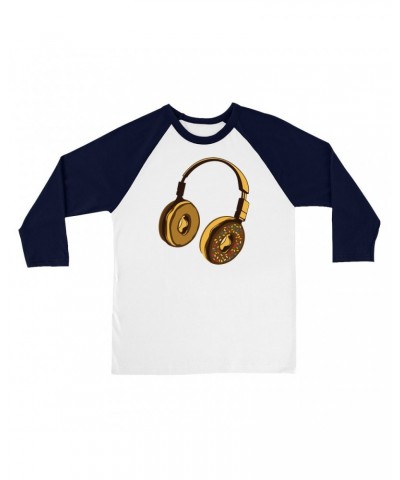 Music Life 3/4 Sleeve Baseball Tee | Delicious Donut Beats Shirt $5.42 Shirts